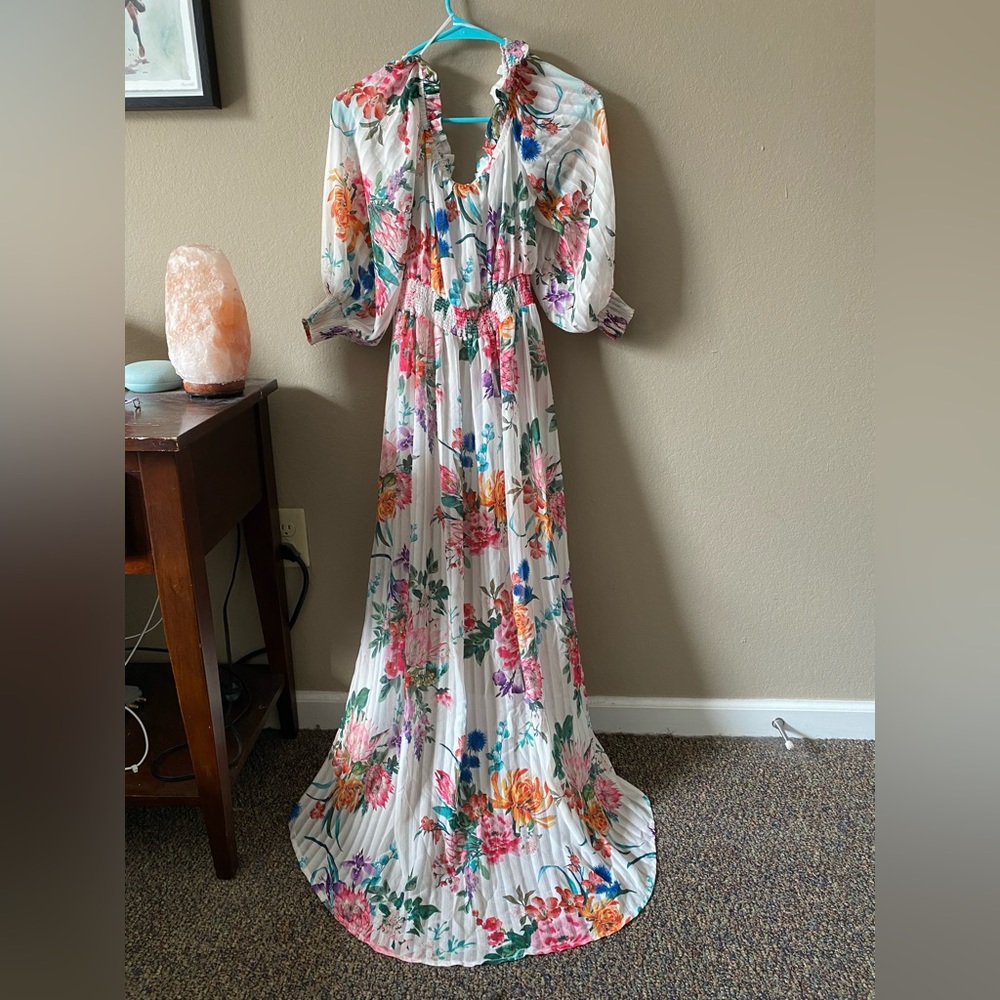 Off the shoulder high-low dress/top.